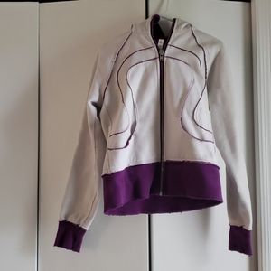 lululemon athletica Purple and White Bomber Jacket